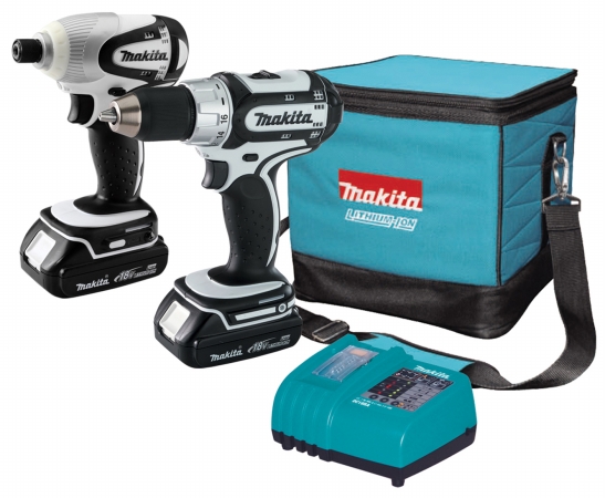Makita Power Tools 2 Piece 18 Volt Cordless Compact Driver Drill LCT200W Makita Power Tools 2 Piece 18 Volt Cordless Compact Driver Drill LCT200W