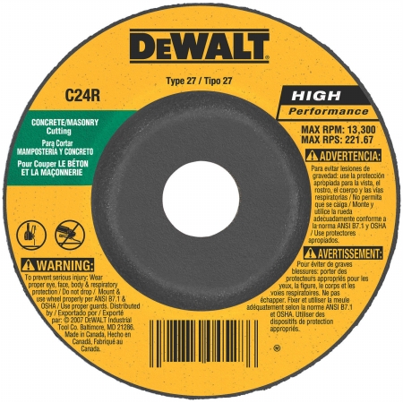 Dewalt Accessories 4in. .63in. Arbor Masonry Grinding Wheels Depressed Center DW