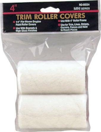 4in. X .25in. Draylon Mini Trim Roller Covers Twin Pack Rc00334