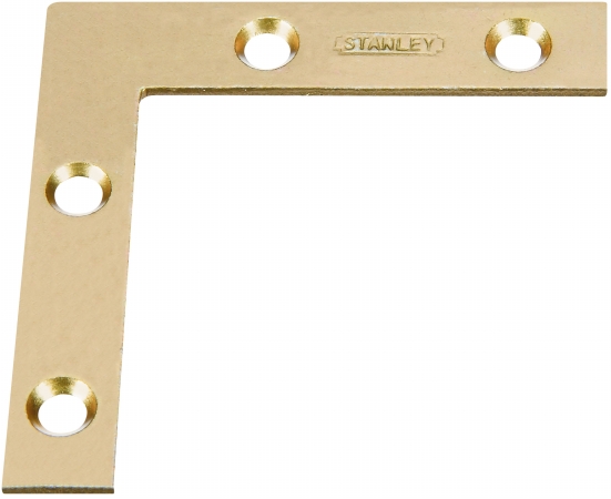 Stanley Hardware 4 Count 2in. X .38in. Bright Brass Flat Corner Braces 802301