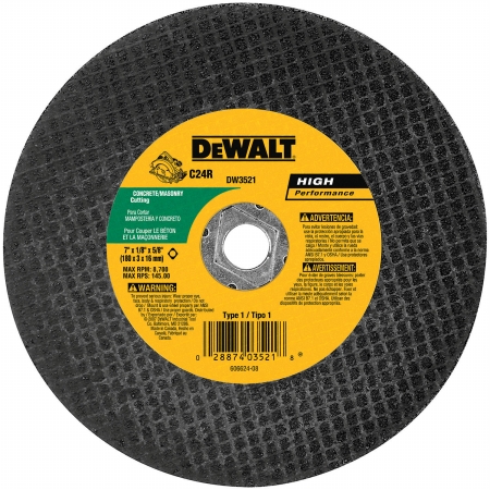 Dewalt Accessories Abrasive Masonry Circular Saw Blades DW3521 Dewalt Accessories Abrasive Masonry Circular Saw Blades DW3521