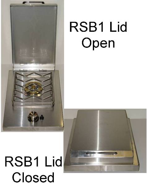 Rsb1 Stainless Steel Side Burner For Outdoor Kitchens- Grill Accessory