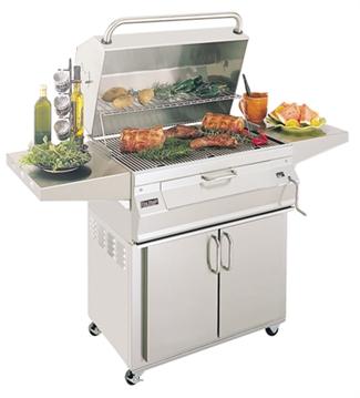 Firemagic by Peterson 24SC01C61LC Firemagic Legacy Charcoal Grill with SmokerOve