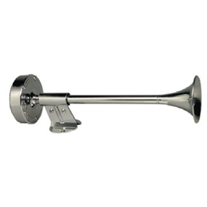 Schmitt & Ongaro Marine 10009 Ongaro Deluxe SS Shorty Single Trumpet Horn - 12V
