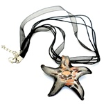 Gifts With Humanity YJNSTRS207007 Silver Starfish Glass Necklace