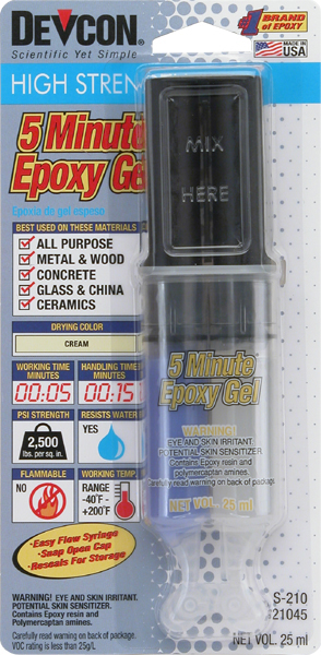 High Strength 5-minute Thick Gel Epoxy 21045 S-210