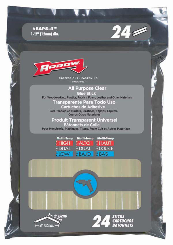 Arrow Fastener Co. 24 Count 4in. All Purpose Glue Sticks Bap5-4