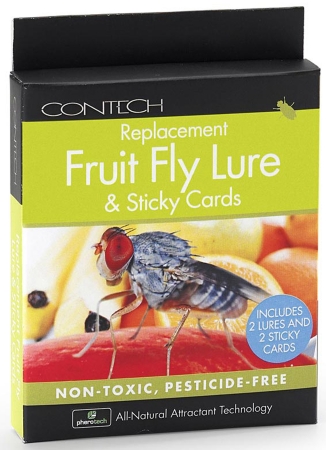 Contech Replacement Fruit Fly Lure Sticky Cards FRUITREFILL162