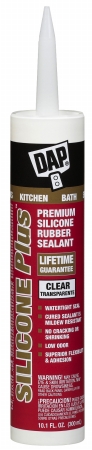 10.1 Oz Clear Silicone Plus Premium Silicone Rubber Sealant 08781