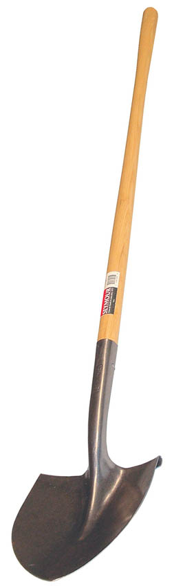 42in. Wood Handle Professional Round Point Shovel