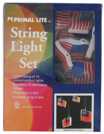 Akerue Industries 12ft. Stars Nft. Stripes String Lights 836406