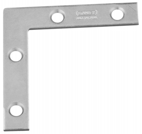 Stanley Hardware 25 Count 2in. X .38in. Flat Corner Braces 266486  Pack of 40