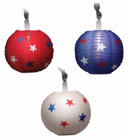 Akerue Industries 12 Patriotic Globes String Lights 836600