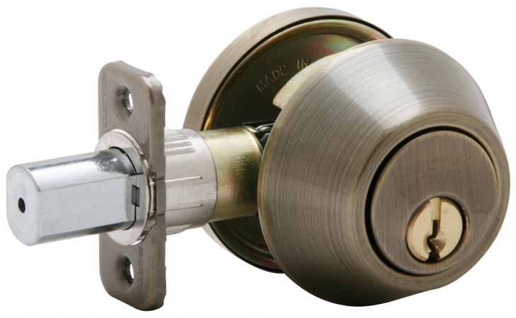 Schlage Antique Brass Single Cylinder Deadbolts JD60V609