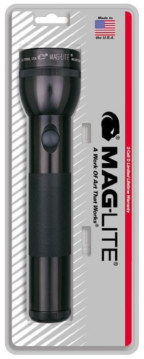 Black 2 D Cell Maglite Flashlight S2d016