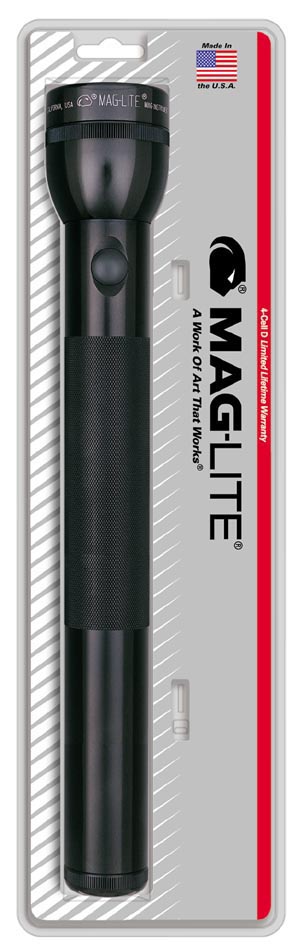 Black 4 D Cell Maglite Flashlight S4d016