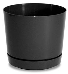 Ames 6in. Black HiGloss Finish Planters Full Depth SD0612BK  Pack of 12