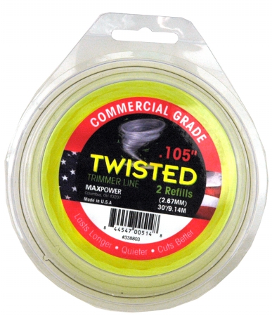 2 Count 30 0.105in. Yellow Twisted Trimmer Line Refill - Pack Of 10
