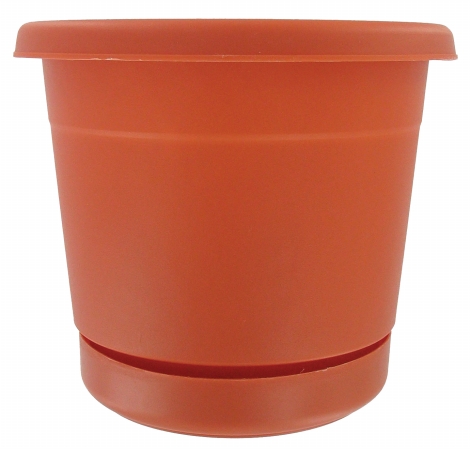 10in. Terracotta Rolled Rim Planters Rr1012tc - Pack Of 12