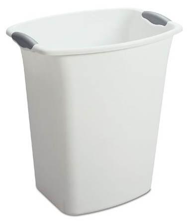 Sterilite 36 Quart White Open Wastebaskets 10378006  Pack of 6
