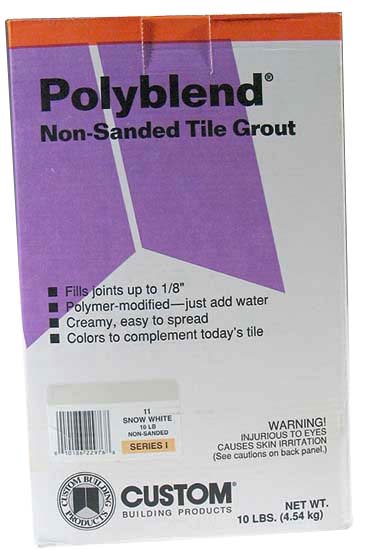 10 Lb Snow White Polylend Non-sanded Tile Grout Pbg11 - Pack Of 4