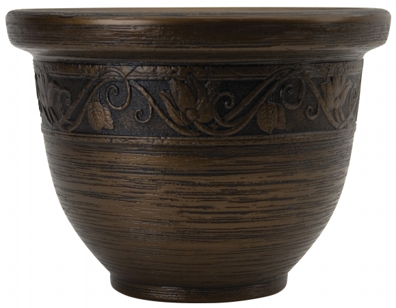 Myersitmlakro Mils 12in. Celtic Bronze Glaze Resin Pottery Planter ZEA12001P54  Pack of 6