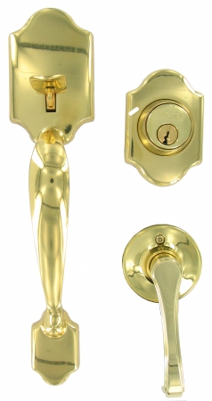 Schlage Bright Brass Single Cylinder Handle Sets JH60VPRSXTOR605