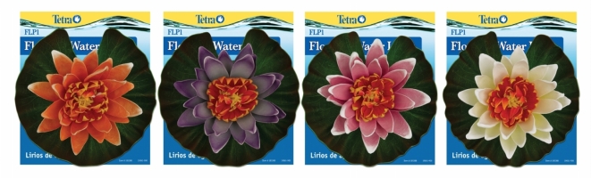 12 Count Assorted Colors Floating Water Lilies - Pack Of 12