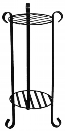 Austram 32in. Leather Black Round Hampton Plant Stand 28062406  Pack of 6