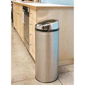 Shopzeus USA zeusd1COST5957063 iTouchless 11gallon Stainless Steel Motion Sensor Trash Can