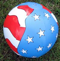 Shopzeus USA zeusd1TOYC2169490 Patriotic Beach Balls 16 Inch. aprox. 12 PKG