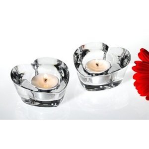 Studio Silversmith 43627 Set of 2 Crystal Heart Votives