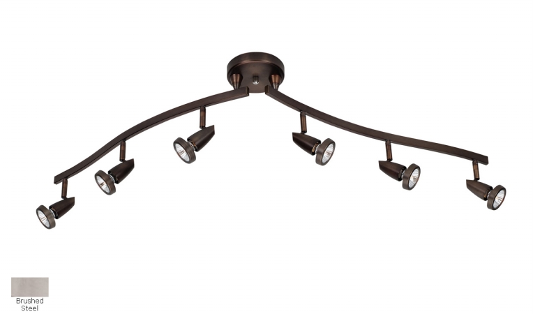 52226-bs Mirage 4 Light Semi - Flushwith Articulating Arms - Brushed Steel