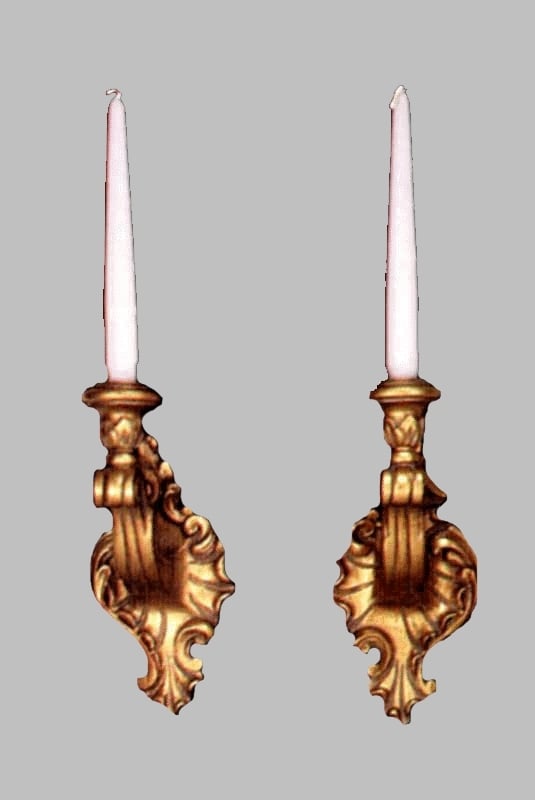 Hm2422 Victorian Wall Sconce In Antique Gold Finish - Set Of 2