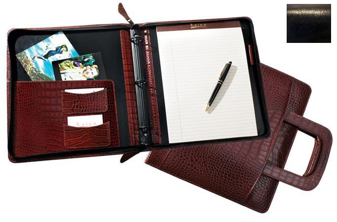 Raika RM 179 BLK 3 Ring Zipper Binder and Handle - Black
