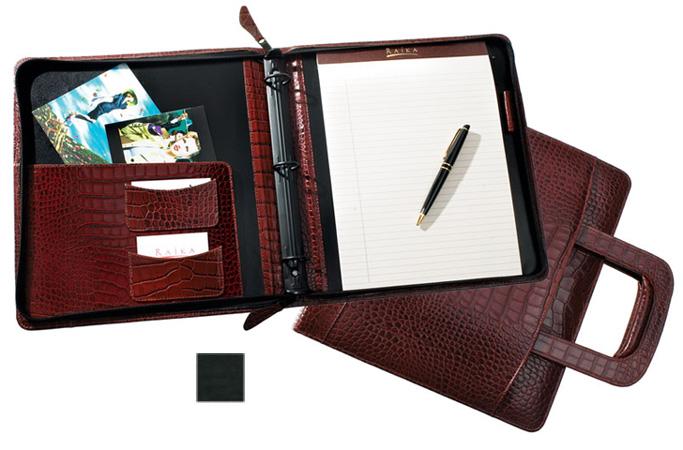 Raika VI 180 BLK 3 Ring Zipper Planer Binder with System - Black