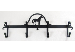 Cb-68 Wall Mounted Wrought Iron Coat Rack-hooks - Standing Horse