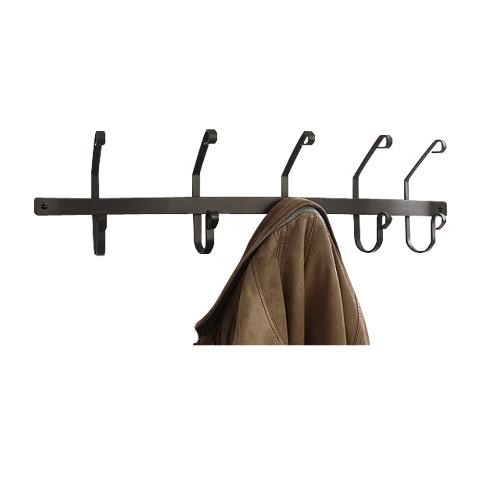Ct-wh-5 Wall Mounted Wrought Iron Coat Rack With 5 Hooks