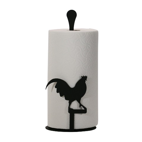 Pt-c-1 Paper Towel Holder - Rooster Silhouette