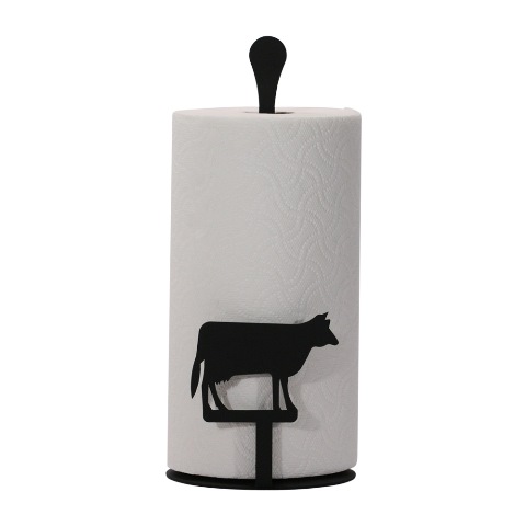 Pt-c-5 Paper Towel Holder - Cow Silhouette