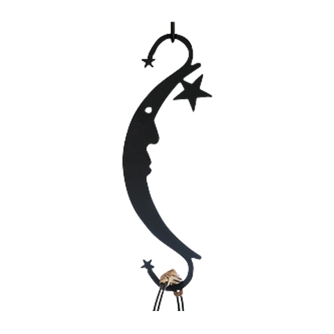 Village Wrought Iron SHD2 Moon and Star SHook  Black