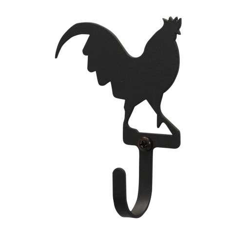 Wh-1-s Rooster Wall Hook Small - Black
