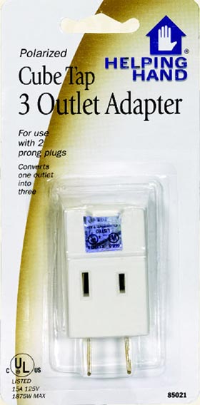 Helping Hands Cube Triple Tap Outlet Adapter 85021
