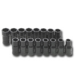 Skt756 .25in. Drive Sae And Metric Turbo Socket Set - 16 Pieces