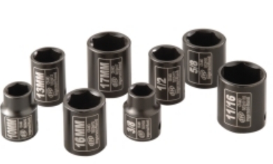 Ingersoll Rand IRTSK3C8 .38in. Drive 8 Piece Metric and SAE Impact Socket Set