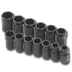 Skt803 .38in. Drive Sae And Metric Turbo Socket Set - 13 Pieces