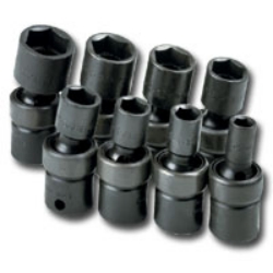 38in. Drive 6 Point Swivel Fractional Impact Socket Set - 8 Pieces