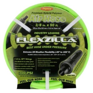 Leghfz3825yw2 Zillagreen Air Hose With .25in. Mnpt Ends And Bend Restrictors