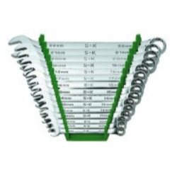 S K Hand Tools SKT86265 12 Point SuperKrome Metric Combination Wrench Set  15 Pi