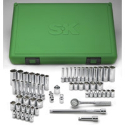 25in. Drive Fractional And Metric Standard And Deep Socket Set - 60 Pieces